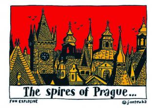 Pohlednice Praha - The spires of Prague...