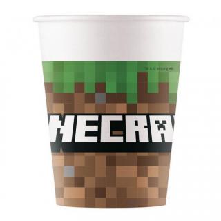 Papírové kelímky Minecraft 200 ml, 8 ks