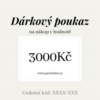 Dárkový poukaz v hodnotě 3000 Kč