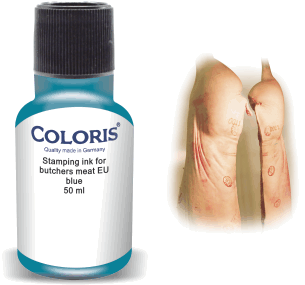 Barva Coloris ® na maso - 50ml Barva inkoustu: MODRÁ