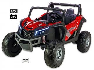 Bugina UTV - MX s 2,4G, dvoumístná, 24V/2x200W, polymer Spider červená