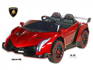 Lamborghini Veneno s 2.4G, 4x4, dvoumístné, vínová metalíza