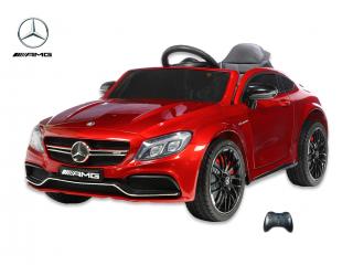 Mercedes C63S AMG s 2,4G, jednomístný, vínová metalíza