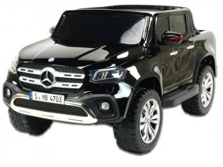 Mercedes X-Class 4x4 s 2,4G, MP4, FM, rocking horse, dvoumístný, černý