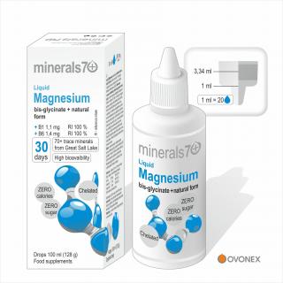 Magnesium liquid - Ovonex (Přírodní zdroj hořčíku a více než 70 minerálů a stopových prvků)