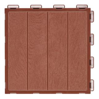 Plastová terasová dlažba SimpleJack Fobos 30x30x1,3 cm - dřevo hnědá