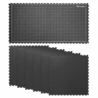 Podložka na pracovní stůl SimpleJack Grid + 6 dlaždic Barva: Dark Grey