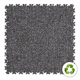 Vinylová recyklovaná dlažba s potiskem a lakováním SimpleJack Eco Triton Granit  51 x 51 cm Barva: Šedá, Barva potisku: černý granit