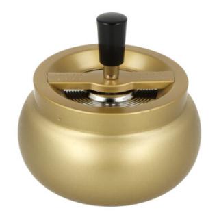 Cigaretový popelník kovový otočný Gold Tabi, 13cm