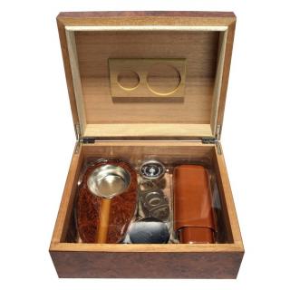 Doutníkový Humidor Set hnědý