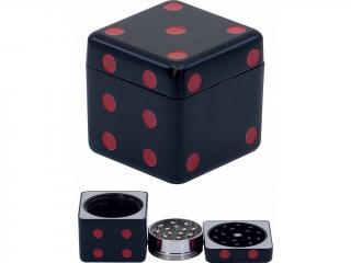 Drtič tabáku Dice Black 3x kov 4,3cm