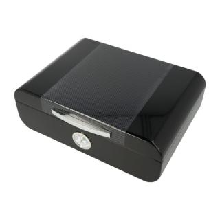 Humidor na doutníky Black/Carbon, 25D, 28x20x9,5cm