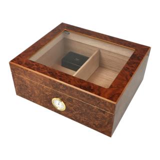 Humidor na doutníky Kořenice prosklený 25D, 26x22x10cm