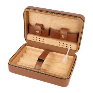 Humidor na doutníky Passatore cestovní hnědý 4D, 21x14x8cm