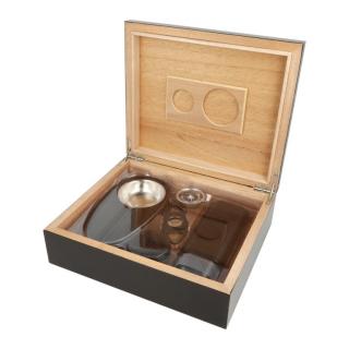 Humidor na doutníky SET 25D, black, 26x22x8cm