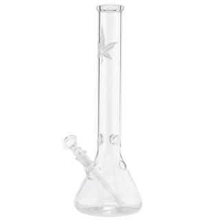 Skleněný bong Beaker Sand Leaf, 35cm