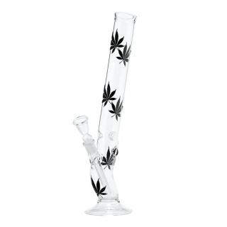 Skleněný bong Multi Leaf Ice black, 42cm