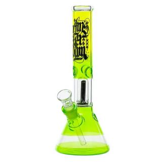 Skleněný bong s perkolací Amsterdam G/Y Ice 30cm zelenožlutý