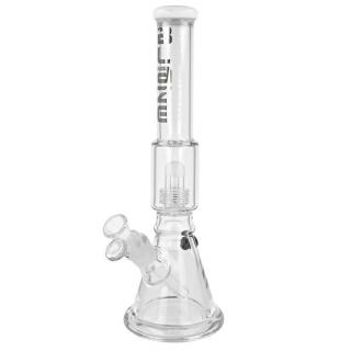 Skleněný bong s perkolací Blaze Glass Ice, Drum per. White, 35cm