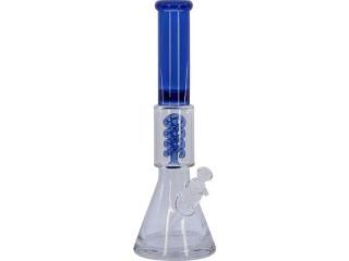 Skleněný bong s perkolací Blue, 40cm