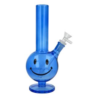 Skleněný bong Smily Blue, 26cm