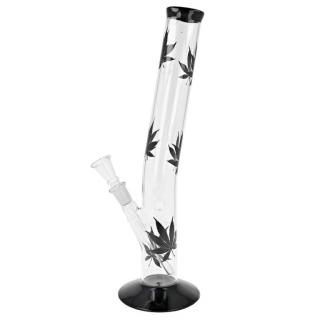 Skleněný bong Smoked Multi Leaf, 35cm