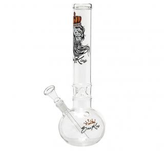 Skleněný bong SmoKing Lion transparent, 30cm