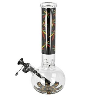 Skleněný bong Super Heroes Transparent Weed, 33cm