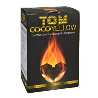 Uhlíky do vodní dýmky Tom Cococha Yellow, kokosové, dlouhohořící, 1kg