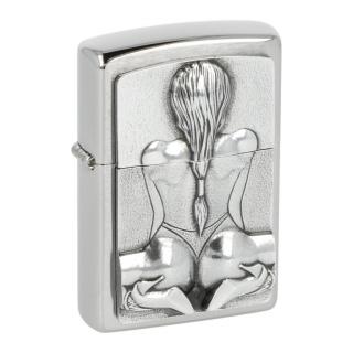 Zapalovač Zippo Kneeling Girl, leštěný