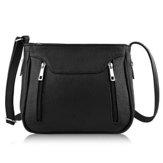 Kožená crossbody kabelka Paolo Peruzzi Z-52 Barva: černá