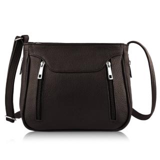 Kožená crossbody kabelka Paolo Peruzzi Z-52 Barva: tmavě hnedá