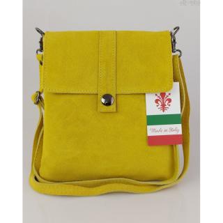 Kožená crossbody kabelka Vera Pelle LK4 Barva: žlutá