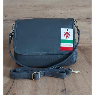 Kožená crossbody kabelka Vera Pelle VP954 Barva: šedá