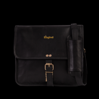 Kožená Unisex crossbody taška Bagind Indiana Barva: černá