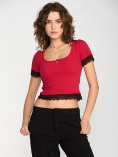 Sweet Cropped - crop top červené barvy Vive Maria Velikost: L