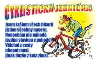 3670 Vtipný průkaz cyklista