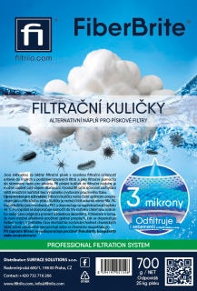 Filtrační kuličky FiberBrite pes 50mm, 700g Balení: 1 Ks