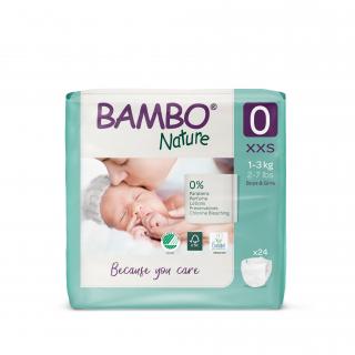 Bambo Nature 0, 1-3 kg, 24 ks