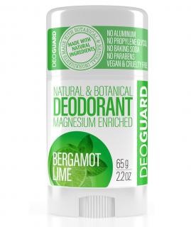 DEOGUARD PŘÍRODNÍ TUHÝ DEODORANT - BERGAMOT A LIMETKA 65G