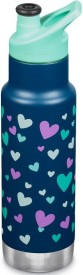 Dětská nerezová termolahev Klean Kanteen Insulated Kid Classic w/Kid Sport 355 ml navy hearts