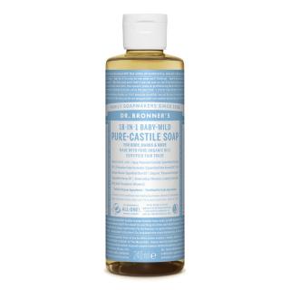 DR. BRONNERS TEKUTÉ UNIVERSÁLNÍ MÝDLO ALL-ONE, BABY-MILD 240 ml