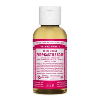 DR. BRONNERS tekuté universální mýdlo ALL-ONE, ROSE 60 ml