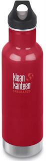 Nerezová termolahev Klean Kanteen Insulated Classic Loop Cap - 592 ml mineral red