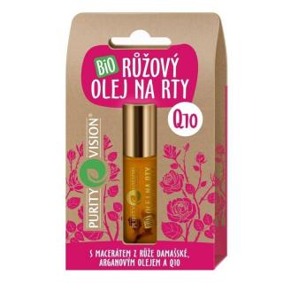 Purity Vision bio růžový olej na rty s Q10 10ml