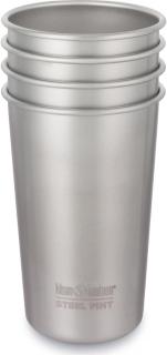 Sada nerezových pohárků Klean Kanteen Steel Cup - 4 Pack - 473 ml brushed stainless