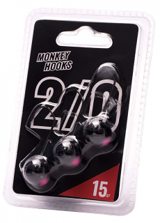 Monkey Lures Jigová hlavička MNKY Hook 2/0 Black Pink 3ks Varianta: 15gr