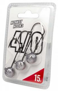 Monkey Lures Jigová hlavička MNKY Hook 4/0 RAW 3ks Varianta: 10gr