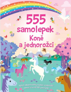 555 samolepek - Koně a jednorožci