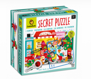 Ludattica: Secret Puzzle s lupou Hasiči 24ks